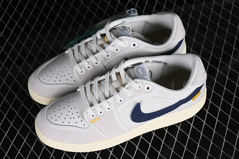 All categories Air Jordan Jordan series basketball shoes Air Jordan 1 Low Y version Uion LA x Air Jordan AJ1 KO Low joint white and gray low-top retro basketball shoes DZ4864-100